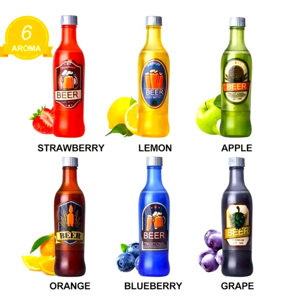 Beer Shaped Lip Balm Nourishes Lips And Moisturizes Lips choice of flavors NWT - Picture 3 of 5